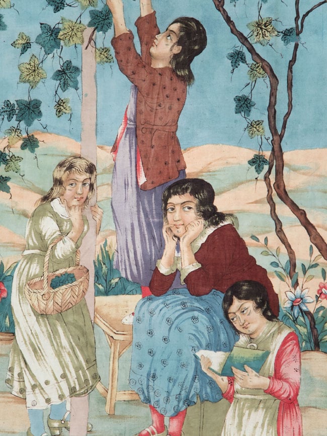 Vintage Persian Isfahan Ghalamkari Textile, No.28904 - Galerie Shabab