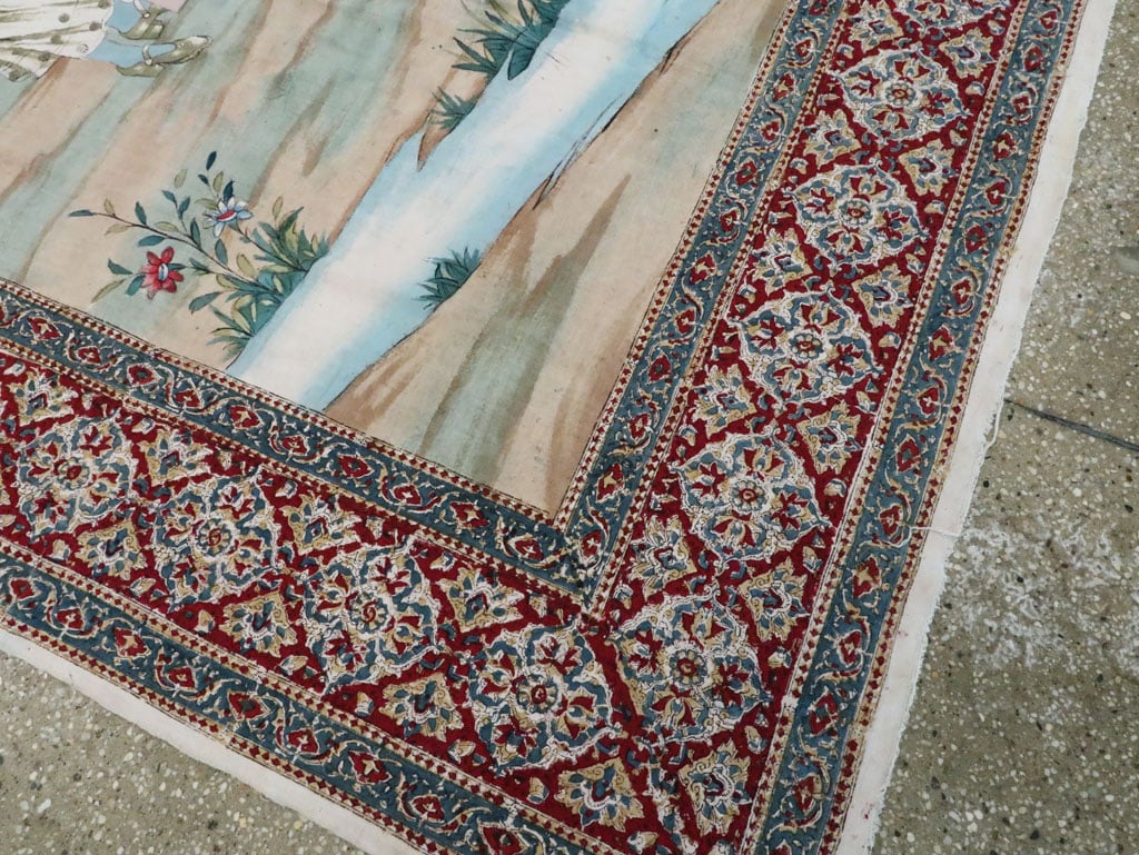 Vintage Persian Isfahan Ghalamkari Textile, No.28904 - Galerie Shabab