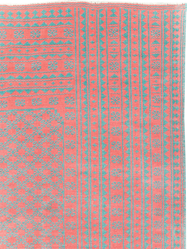 Vintage Persian Flatweave Kilim Accent Carpet, No.28927 - Galerie Shabab