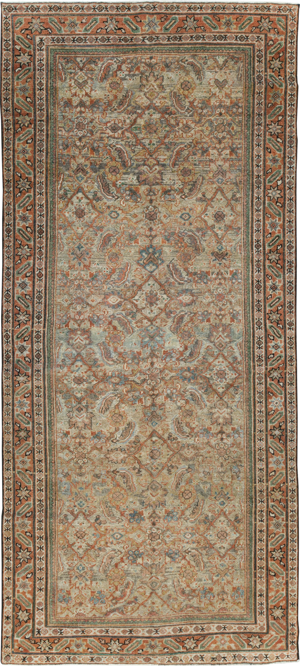 Antique Persian Mahal Gallery Rug, No.28931 - Galerie Shabab