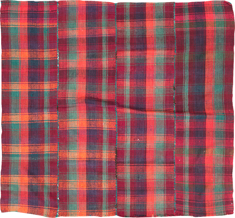 Vintage Persian Plaid Textile, No.28961 - Galerie Shabab