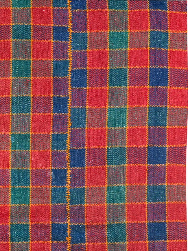 Vintage Persian Plaid Textile, No.28973 - Galerie Shabab