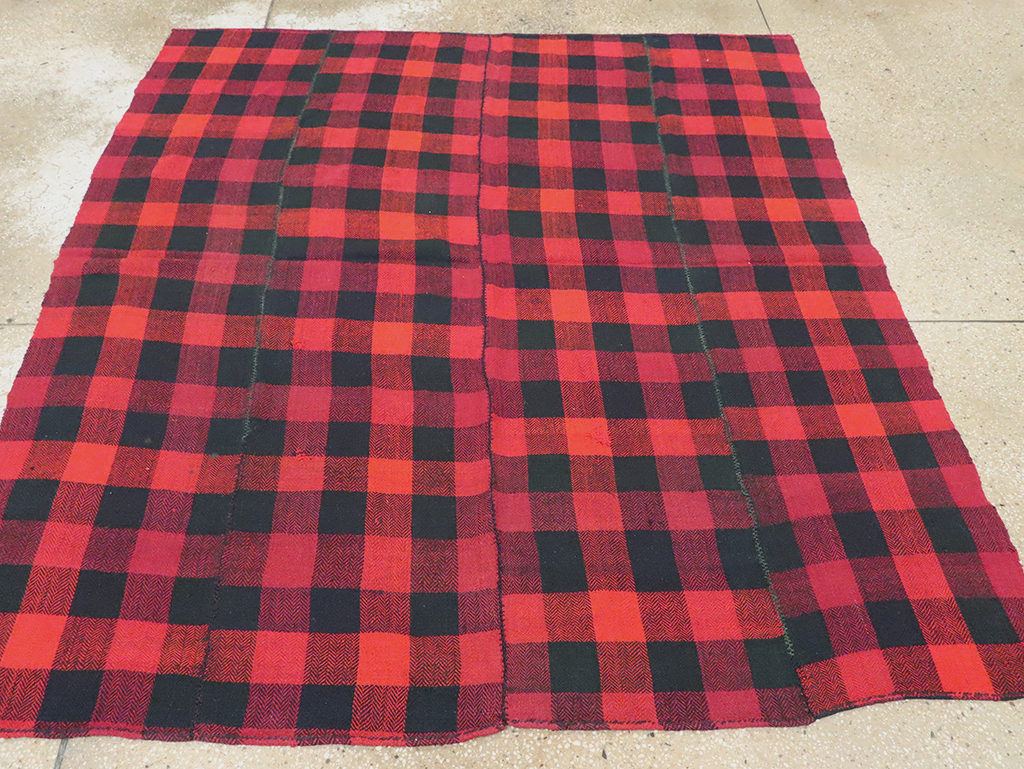 Vintage Persian Plaid Textile, No.28984 - Galerie Shabab