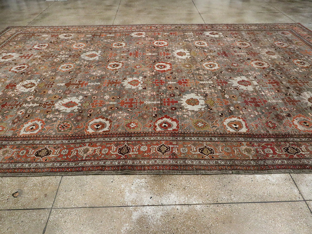 Antique Persian Bidjar Large Room Size Carpet, No.29052 - Galerie Shabab