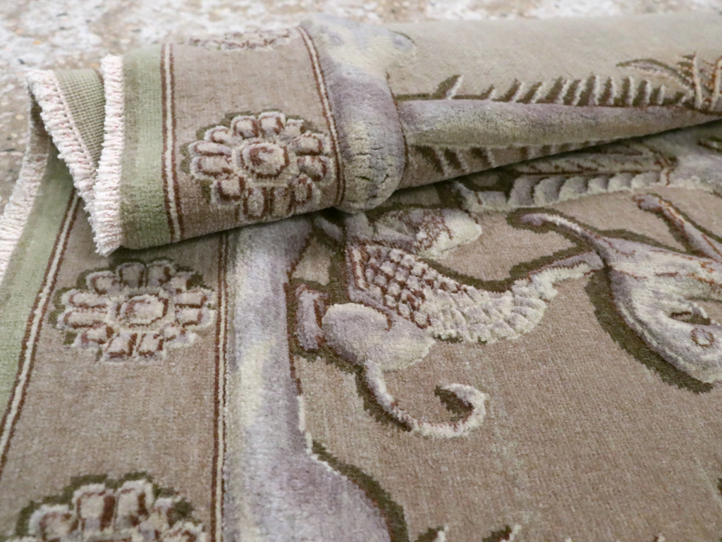 Vintage Persian Tabriz Pictorial Rug, No.29076 - Galerie Shabab