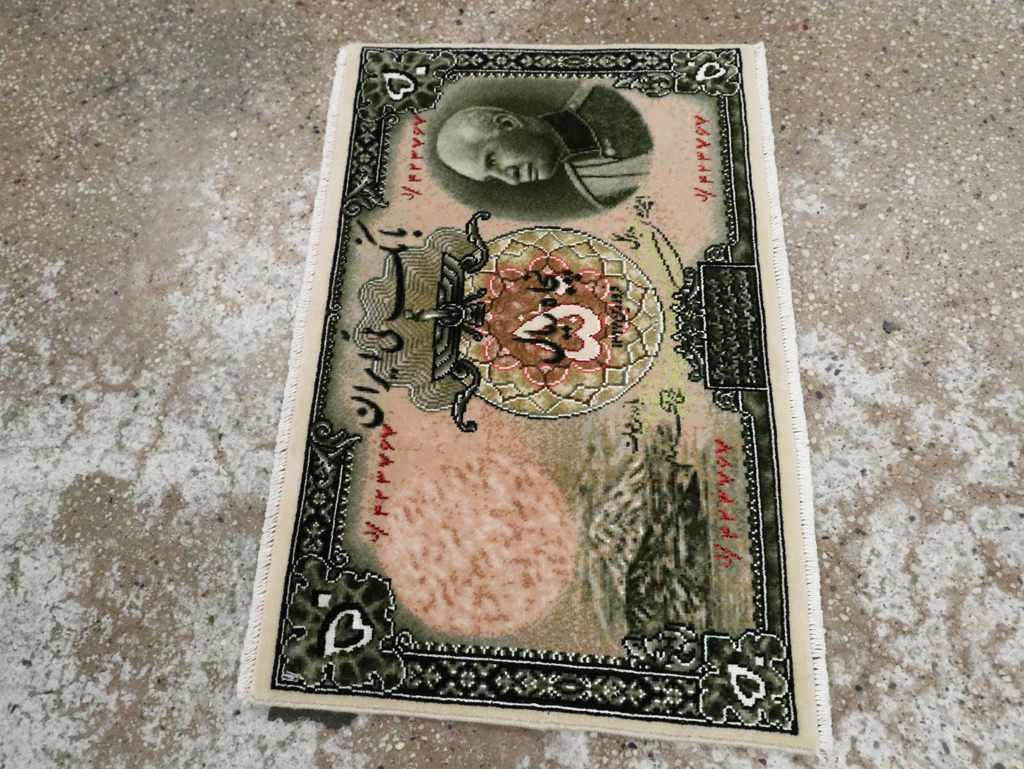 Vintage Persian Tabriz Pictorial Rug, No.29079 - Galerie Shabab