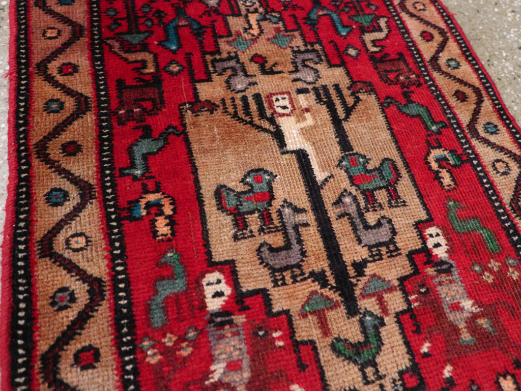 Vintage Persian Kurdish Pictorial Rug, No.29081 - Galerie Shabab