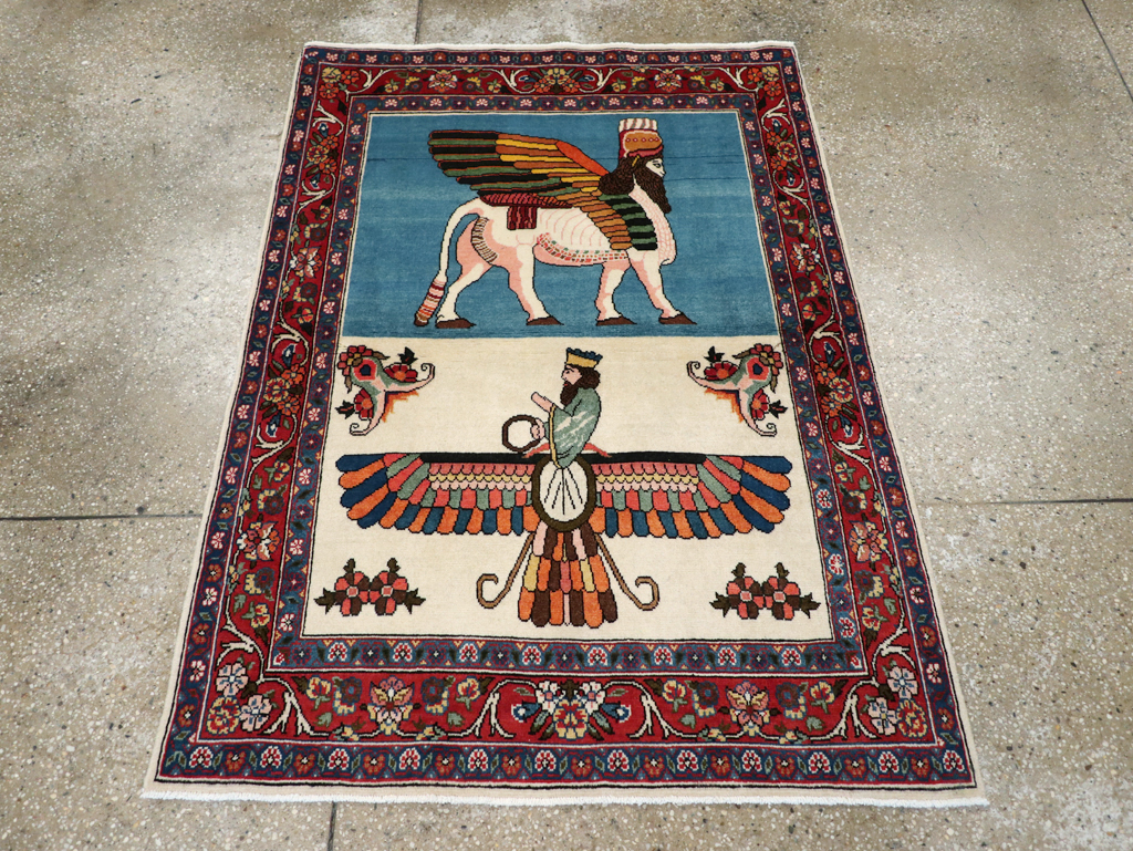 Vintage Pictorial Bakhtiari Rug, No.29084 - Galerie Shabab