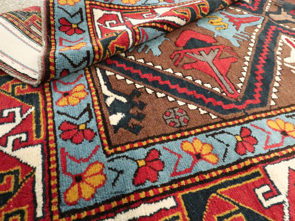 Antique Caucasian Throw Rug, No.29116 - Galerie Shabab