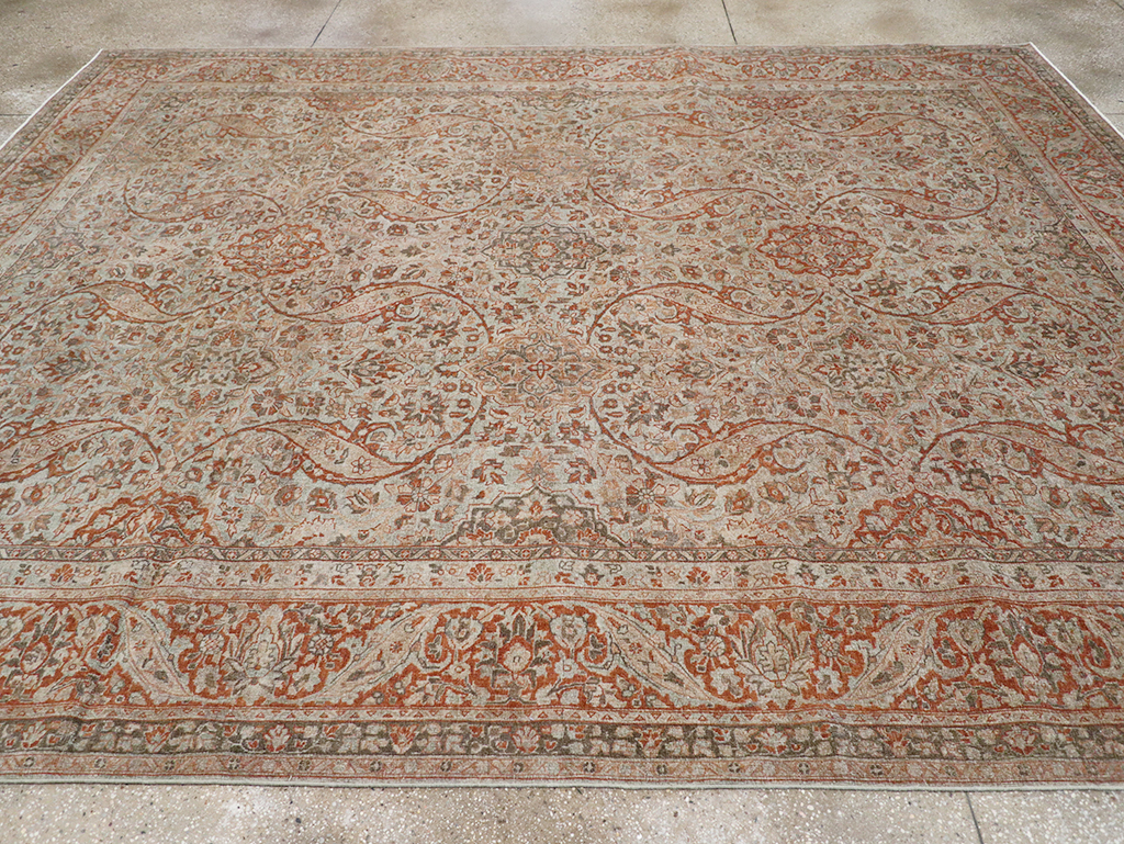 Antique Persian Tabriz Room Size Carpet, No.29146 - Galerie Shabab