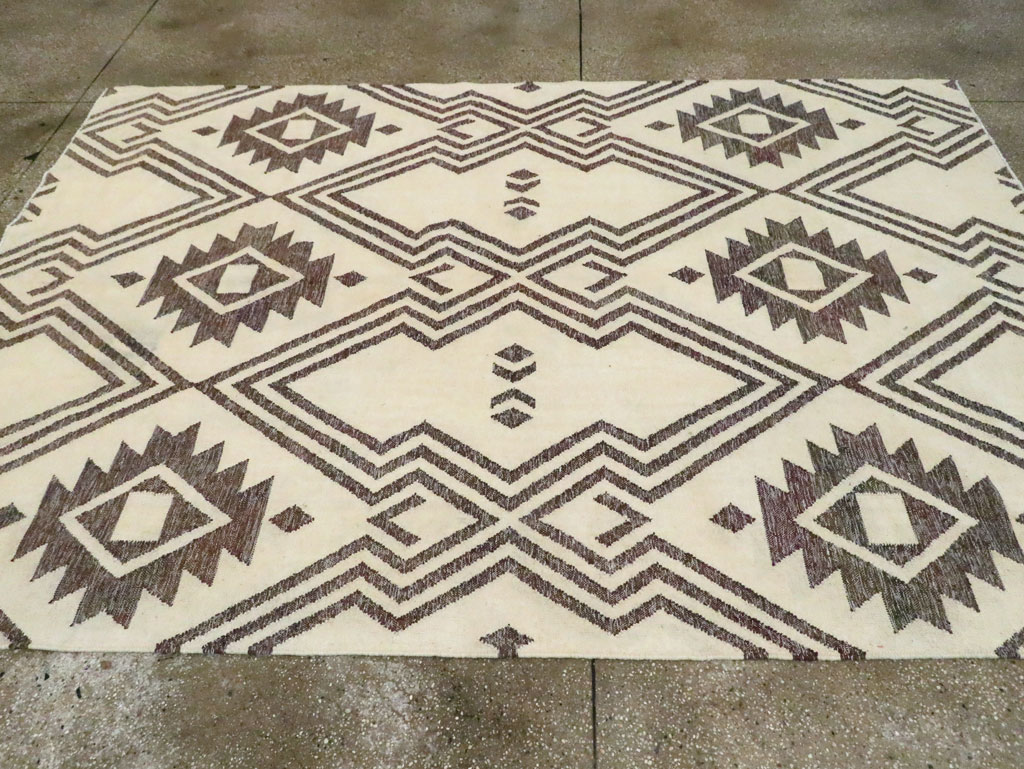 Contemporary Handmade Turkish Flatweave Kilim, No.29164 - Galerie Shabab