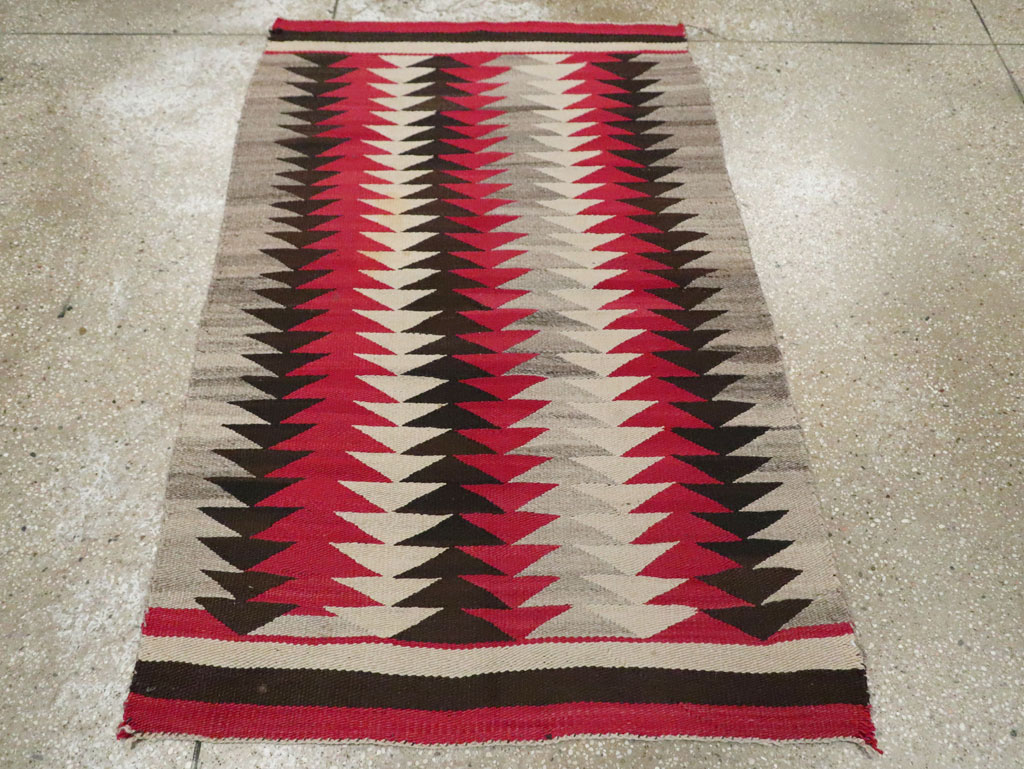 Vintage American Navajo Flatweave Rug, No.29380 - Galerie Shabab