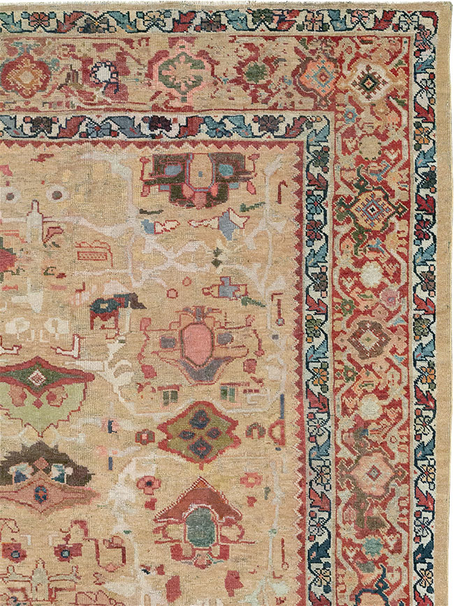 Antique Persian Mahal Room Size Carpet, No.29389 - Galerie Shabab