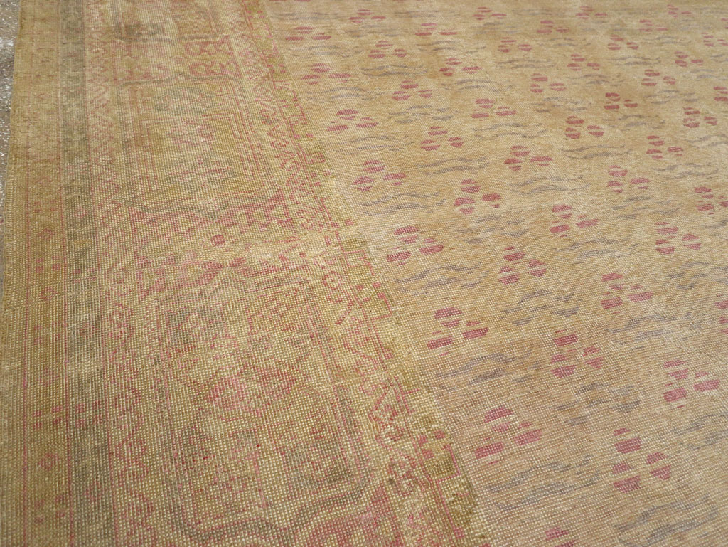 Antique Turkish Oushak Square Room Size Carpet, No.29405 - Galerie Shabab