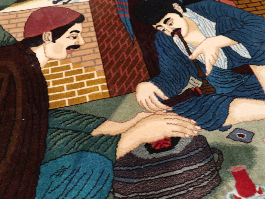 Vintage Pictorial Tabriz Rug, No.29594 - Galerie Shabab