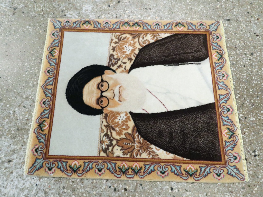 Vintage Persian Tabriz Pictorial Rug, No.29595 - Galerie Shabab