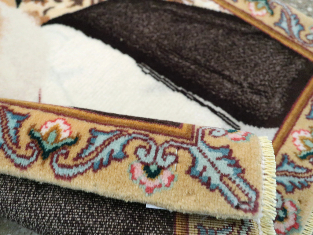 Vintage Persian Tabriz Pictorial Rug, No.29595 - Galerie Shabab