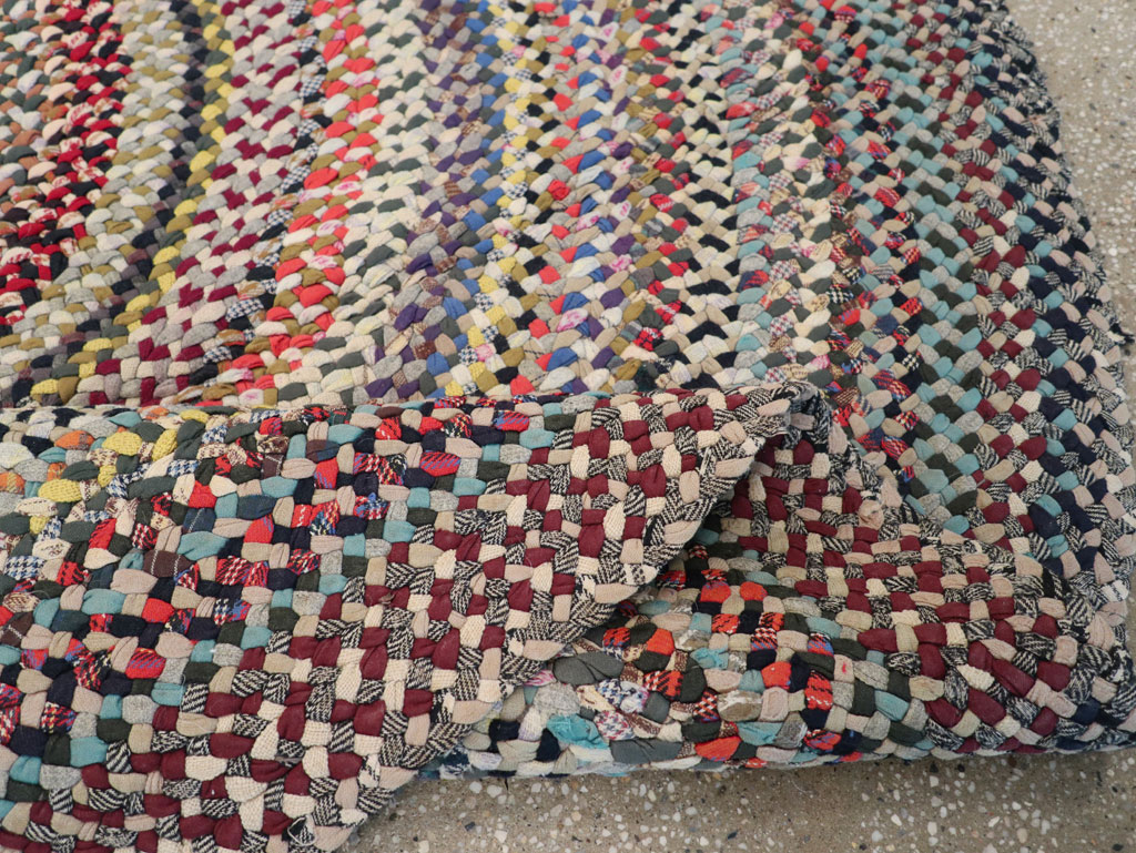 Vintage American Braid Rug, No.29619 - Galerie Shabab