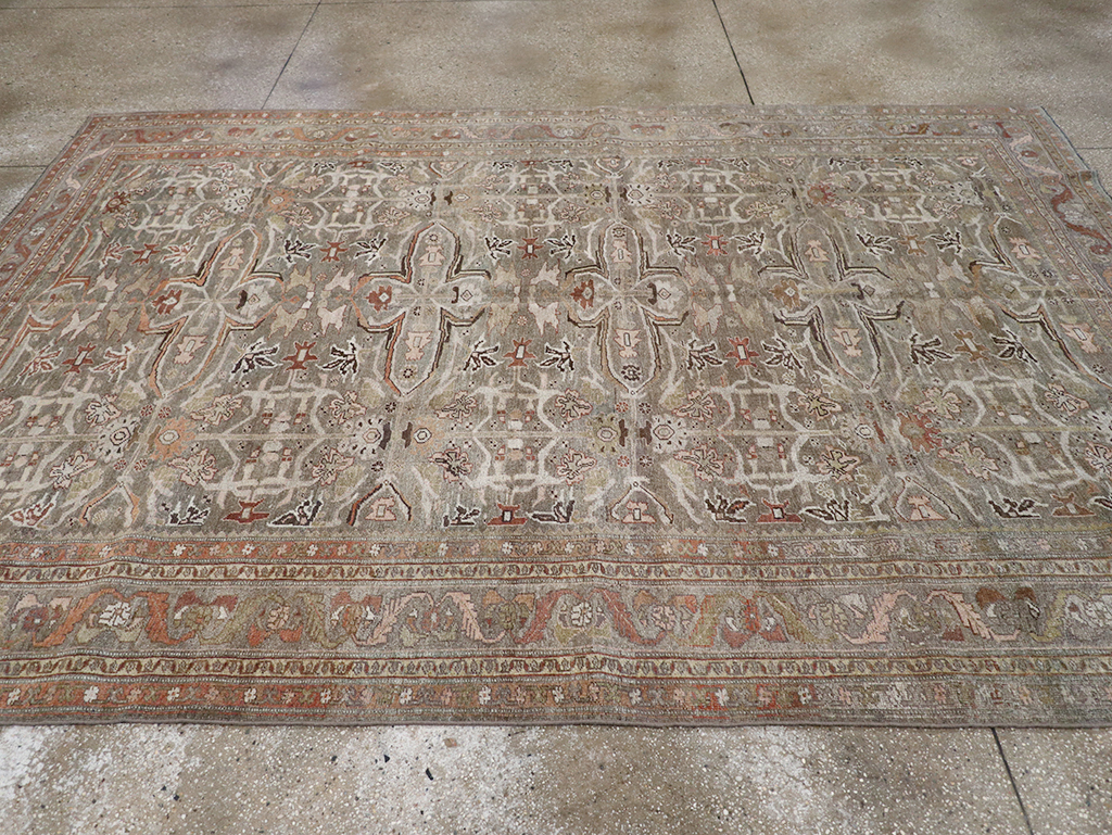 Antique Persian Bidjar Accent Carpet, No.29638 - Galerie Shabab