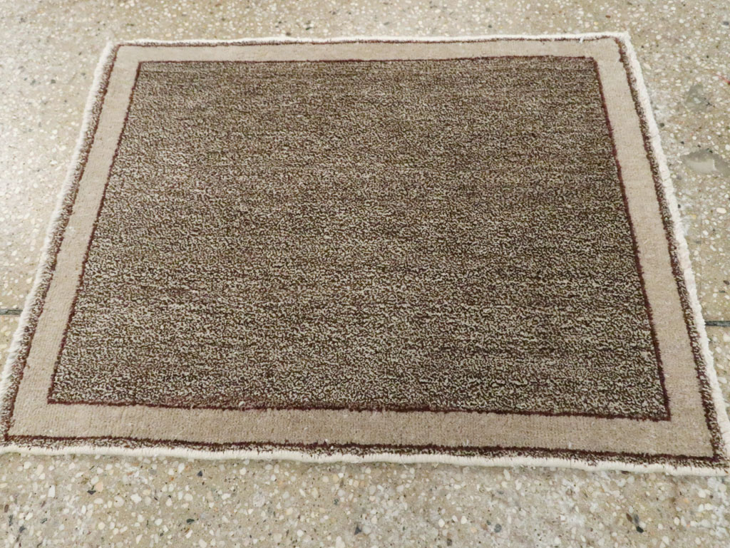 Vintage Persian Mashad Small Throw Rug, No.29666 - Galerie Shabab