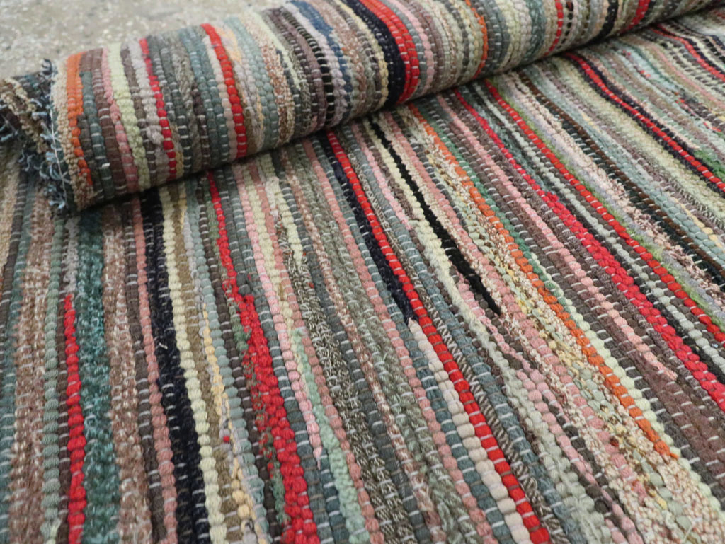 Vintage American Small Rag Rug, No.29674 - Galerie Shabab