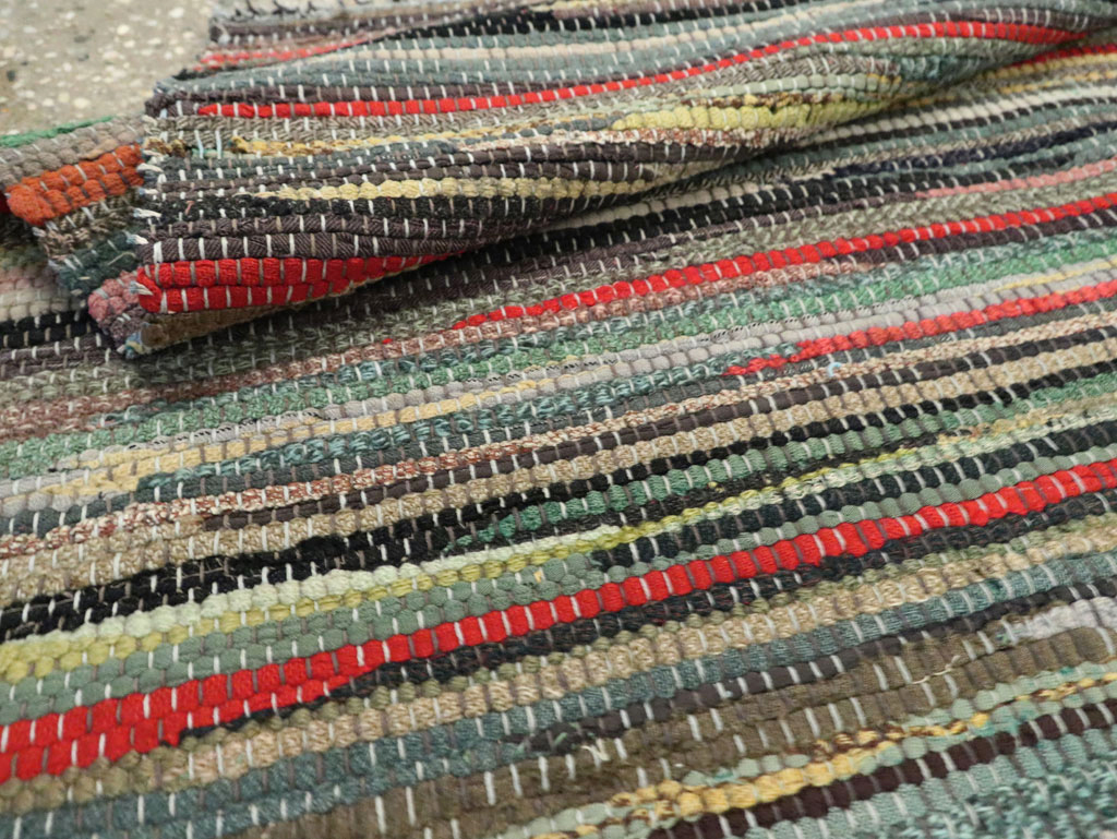 Vintage American Rag Rug, No.29675 - Galerie Shabab