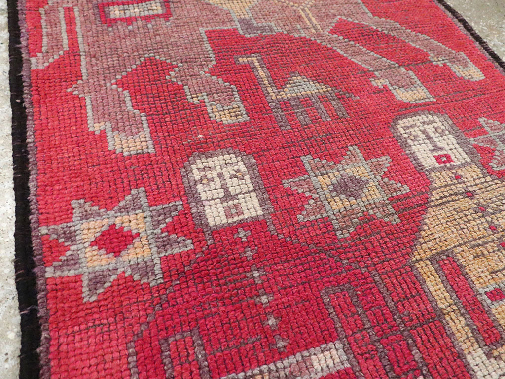 Vintage Turkish Anatolian Pictorial Runner, No.29758 - Galerie Shabab