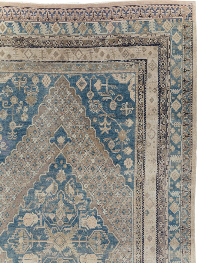 Antique East Turkestan Khotan Square Room Size Carpet, No.29762 - Galerie Shabab