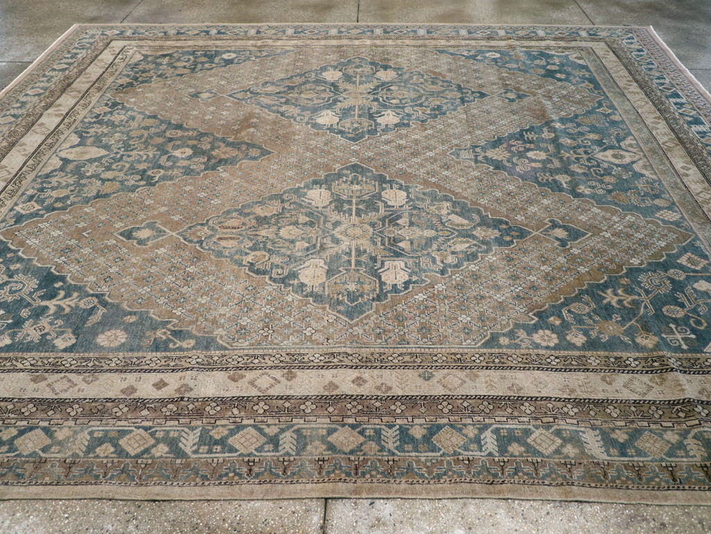 Antique East Turkestan Khotan Square Room Size Carpet, No.29762 - Galerie Shabab