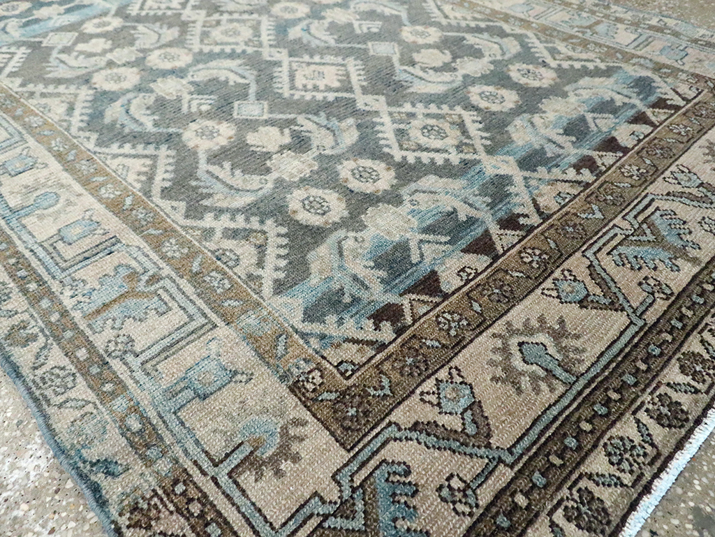 Vintage Persian Malayer Wide Gallery Runner, No.29972 - Galerie Shabab