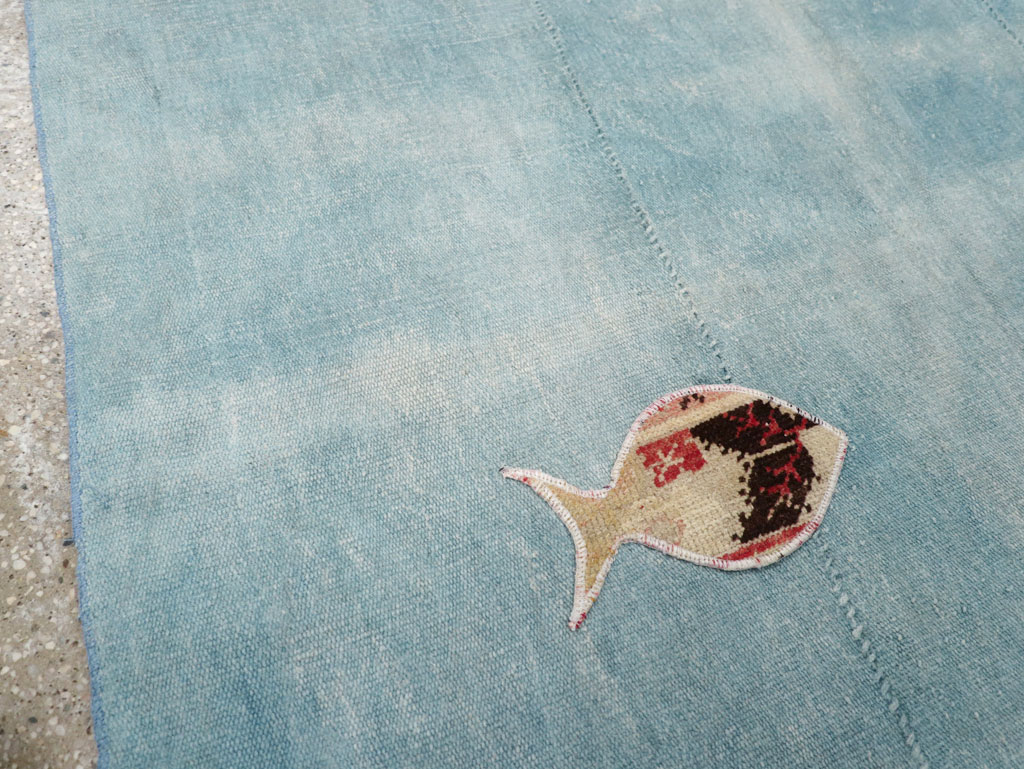 Modern Turkish Flatweave Accent Rug, No.30194 - Galerie Shabab