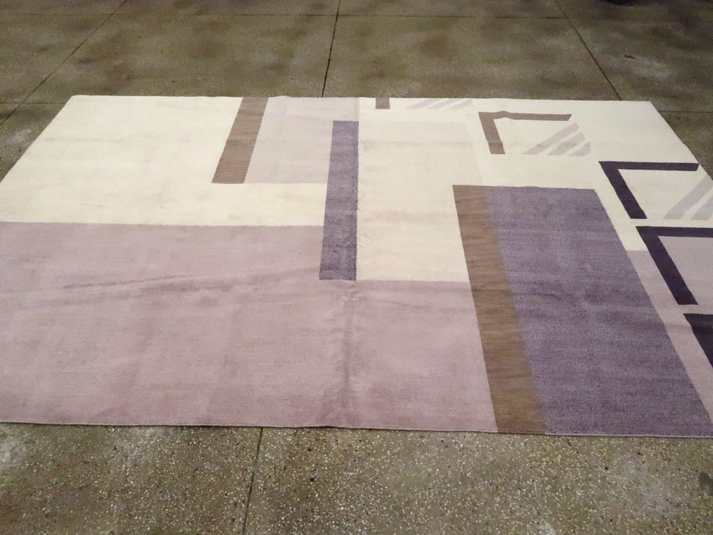 Contemporary Tibetan Art Deco Style Small Room Size Carpet, No.30242 - Galerie Shabab