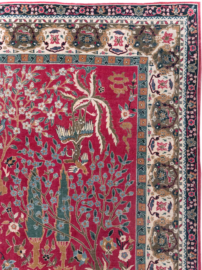 Vintage Indian Lahore Room Size Carpet, No.30396 - Galerie Shabab