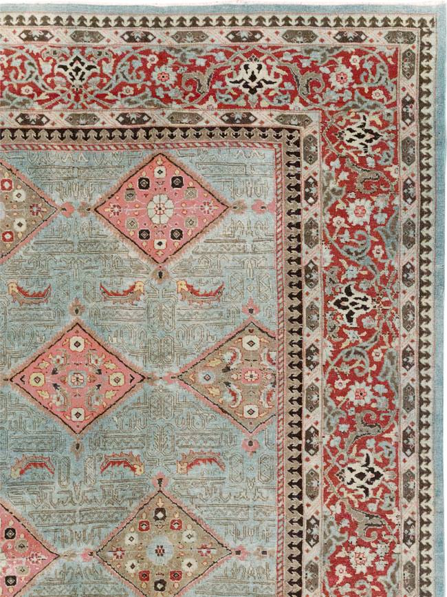 Antique Persian Kashan Room Size Carpet, No.30442 - Galerie Shabab