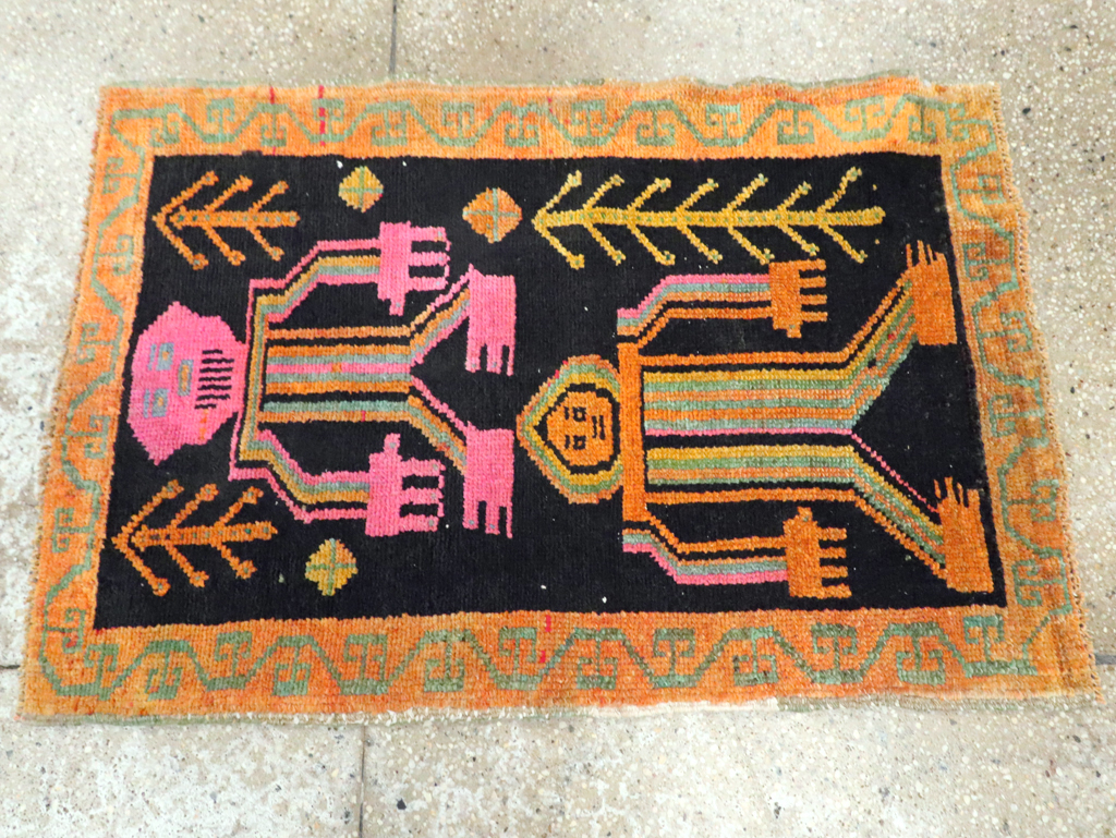 Vintage Pictorial Anatolian Rugs, No.30491 - Galerie Shabab