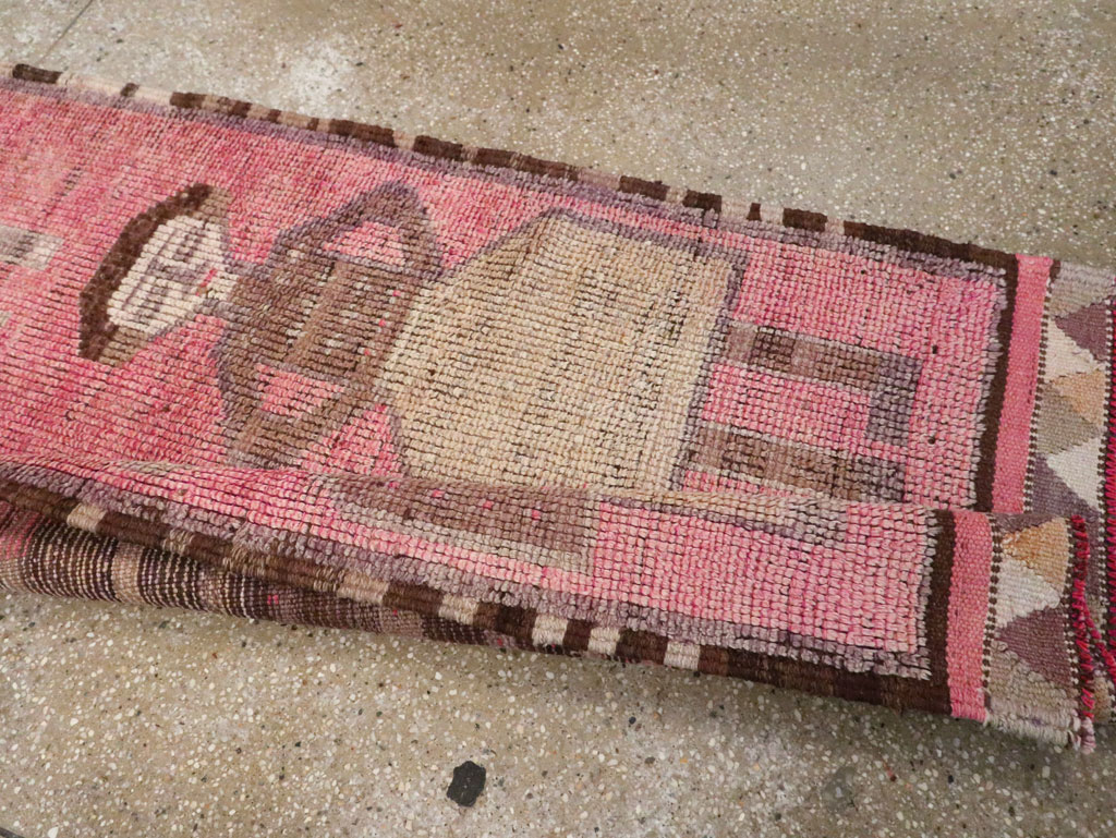 Vintage Turkish Anatolian Pictorial Runner, No.30493 - Galerie Shabab