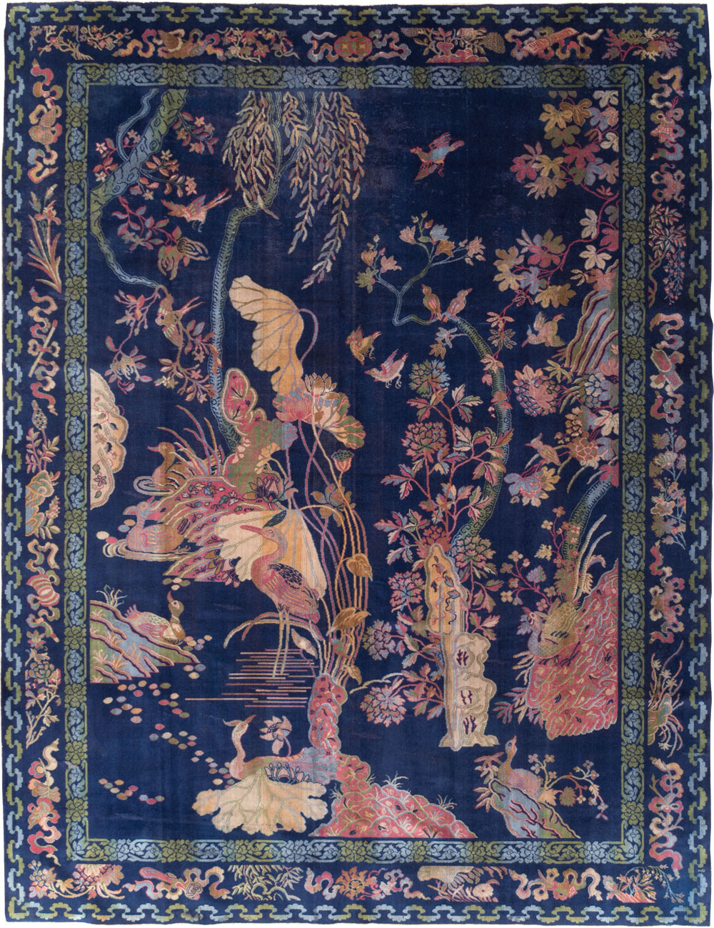 Chinese Peking Inspired English Axminster Room Size Carpet, No.30536 - Galerie Shabab