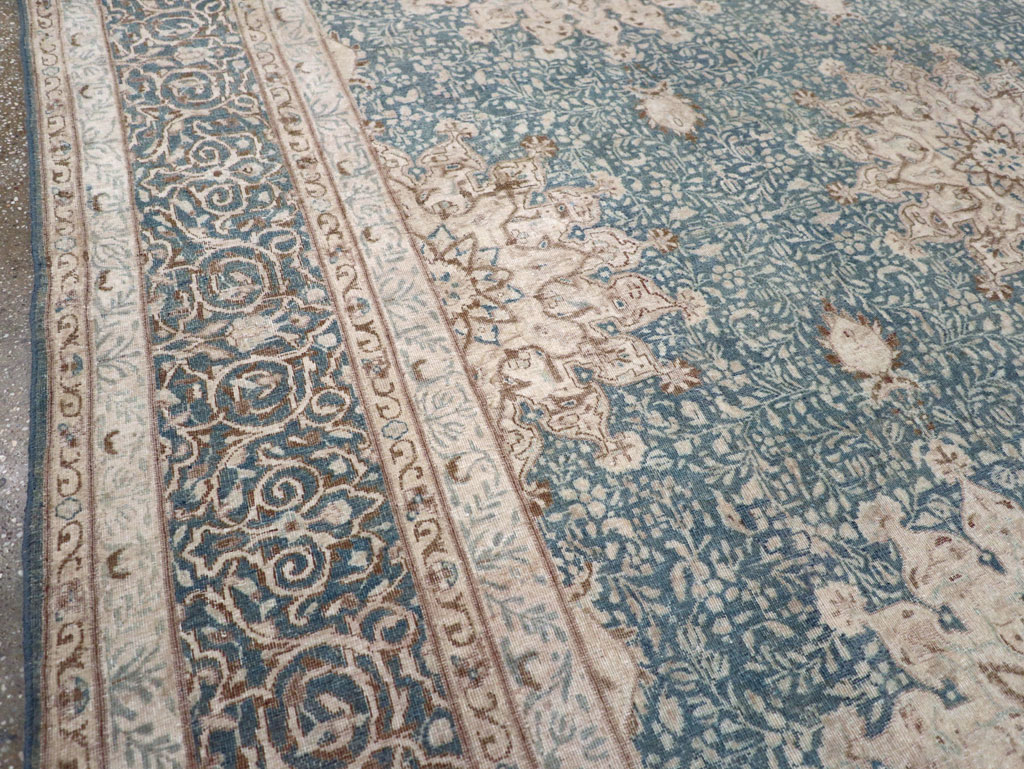 Vintage Persian Mashad Room Size Carpet, No.30609 - Galerie Shabab