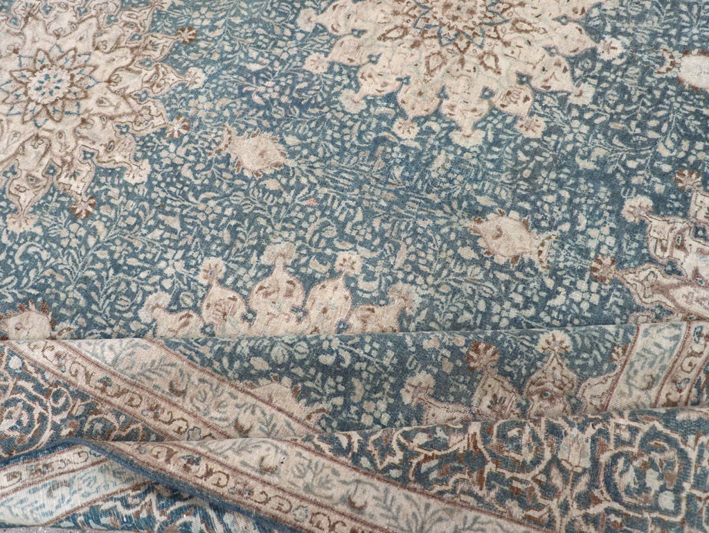 Vintage Persian Mashad Room Size Carpet, No.30609 - Galerie Shabab