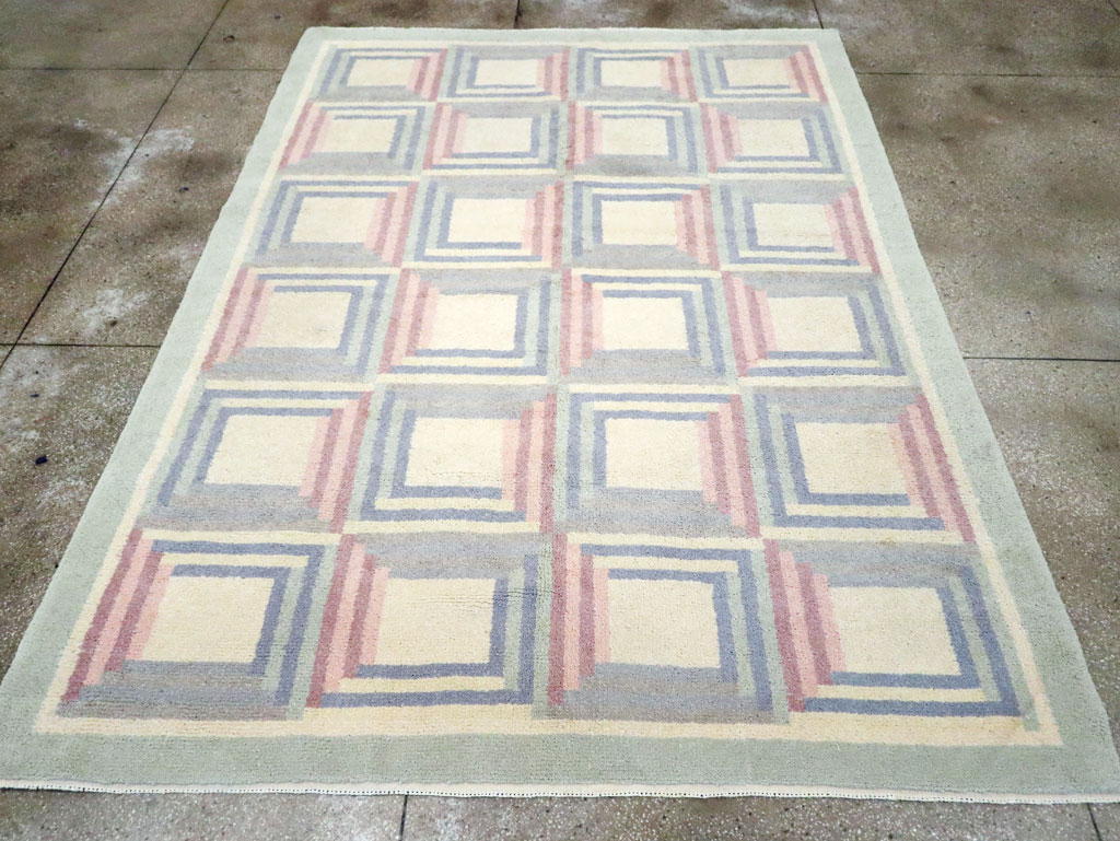 Vintage Spanish Art Deco Room Size Carpet, No.30694 - Galerie Shabab