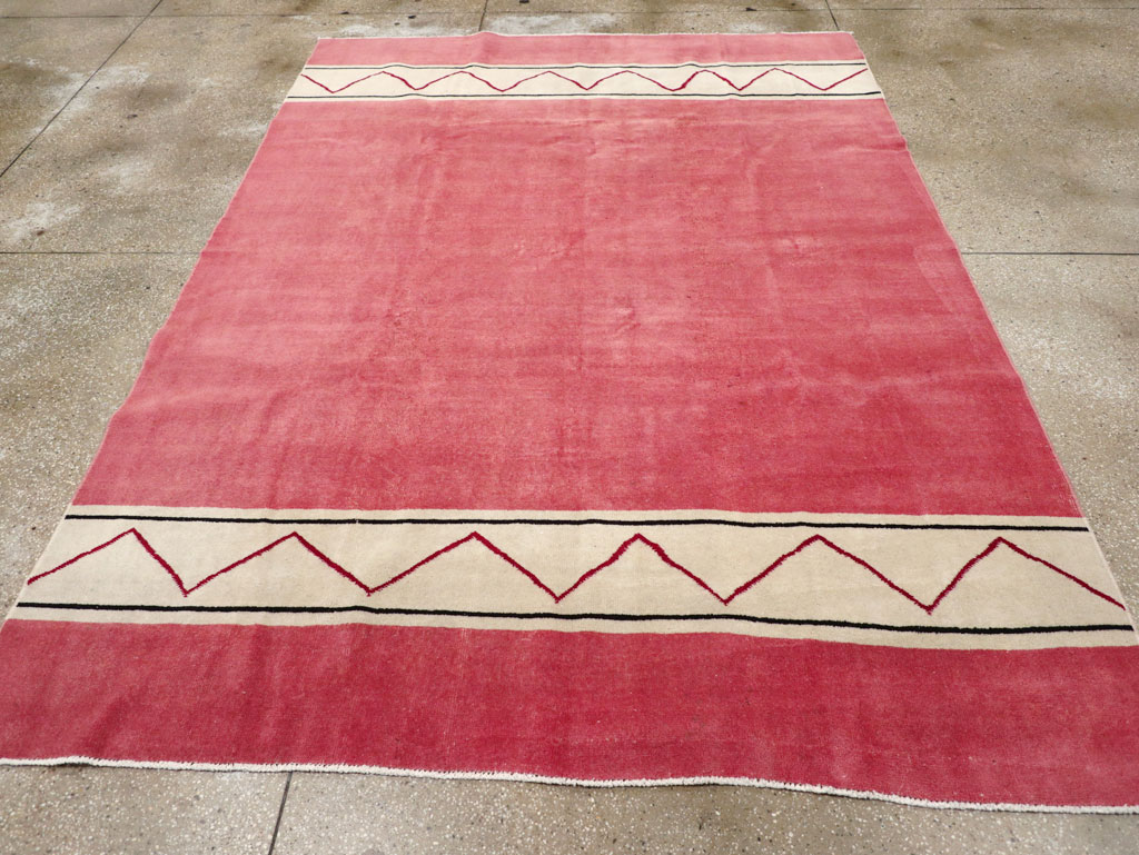 Vintage Turkish Anatolian Art Deco Style Small Room Size Carpet, No.30753 - Galerie Shabab