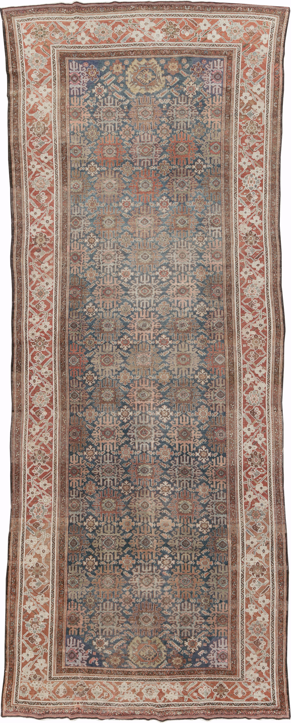 Antique Persian Malayer Wide Gallery Runner, No.30764 - Galerie Shabab