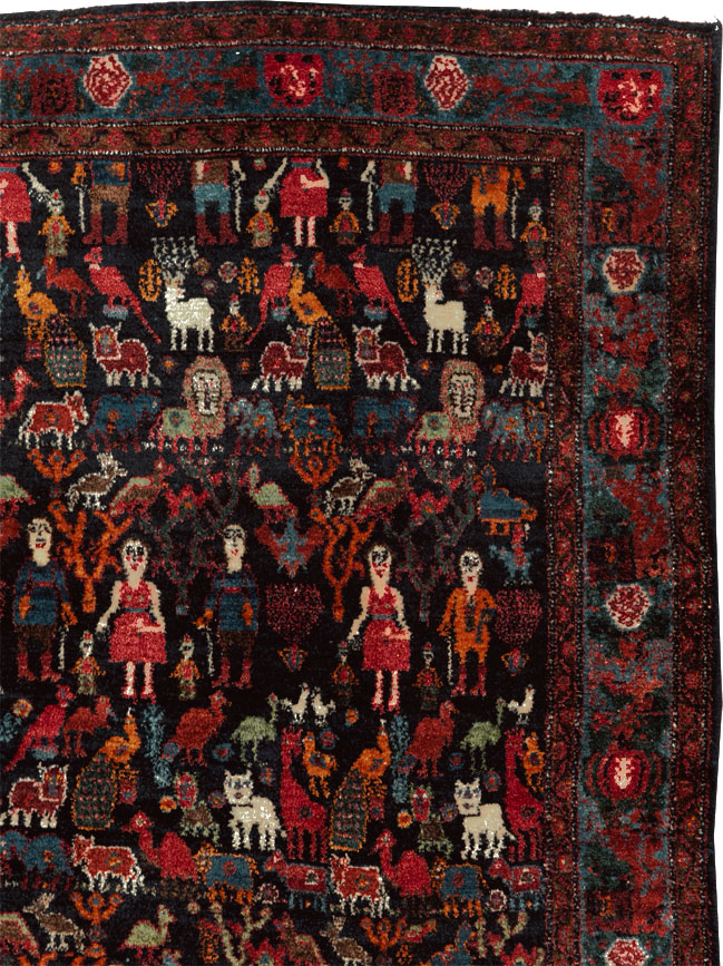 Antique Senneh Malayer Pictorial Rug, No.30770 - Galerie Shabab