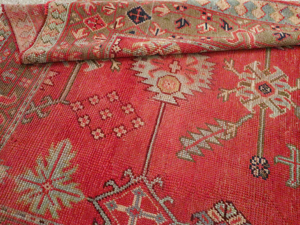 Antique Turkish Oushak Square Accent Carpet, No.30780 - Galerie Shabab