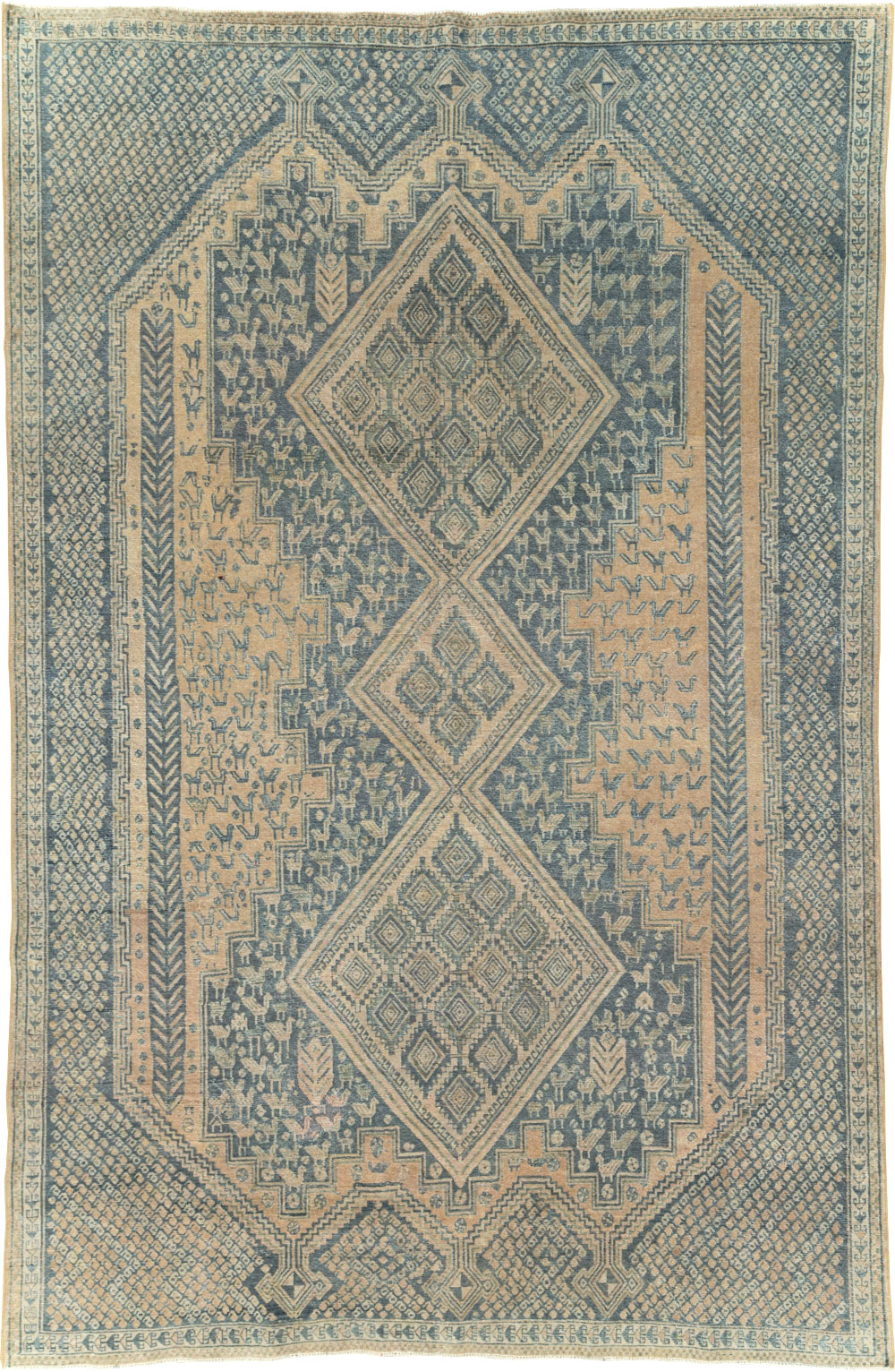 Vintage Persian Afshar Tribal Accent Carpet, No.30784 - Galerie Shabab