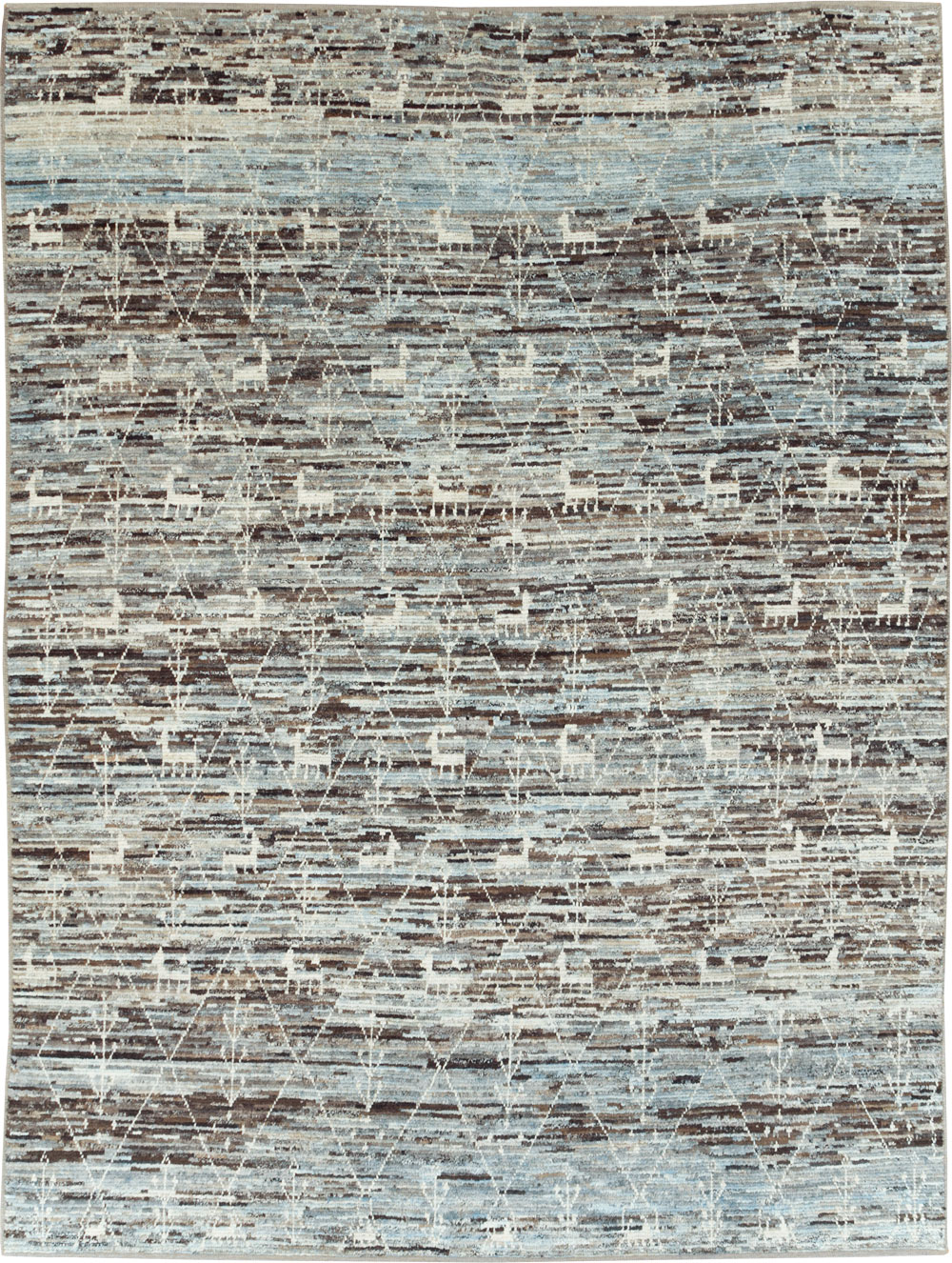 Moroccan Inspired Turkish Room Size Carpet, No.30802 - Galerie Shabab