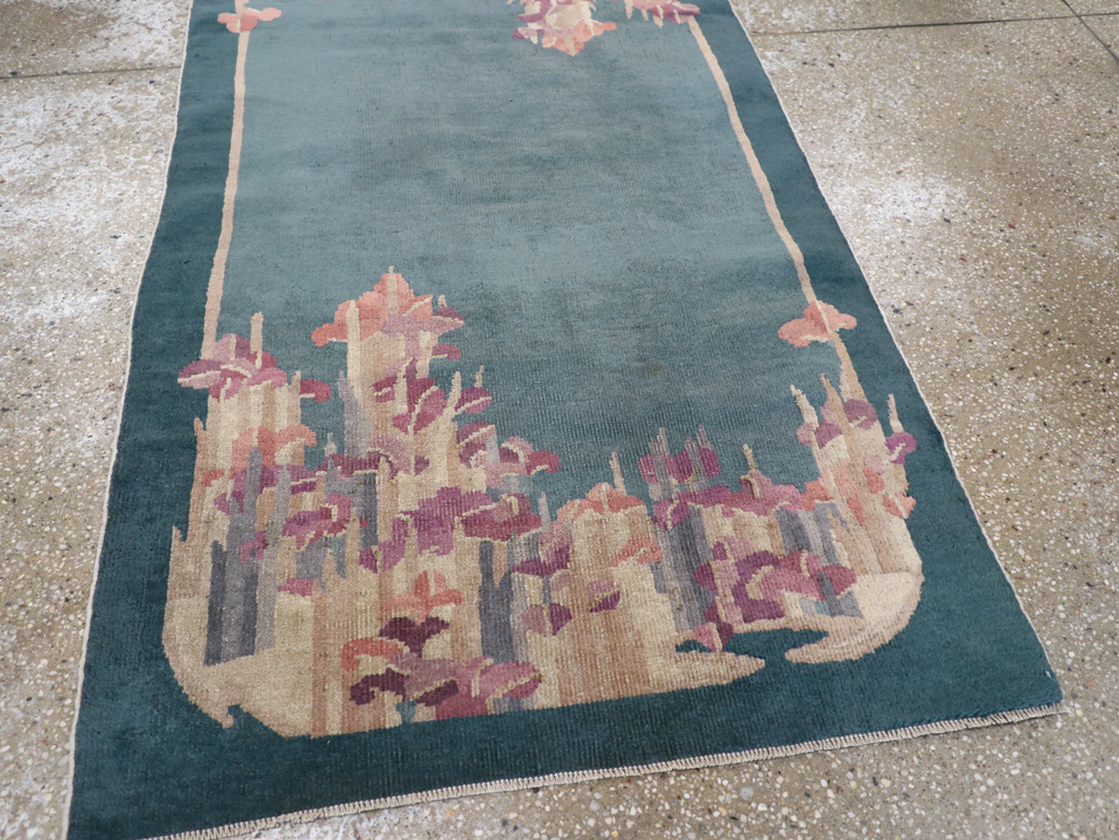 Vintage Chinese Art Deco Throw Rug, No.30813 - Galerie Shabab