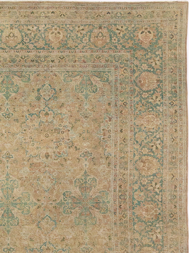 Antique Persian Mashad Room Size Carpet, No.30826 - Galerie Shabab