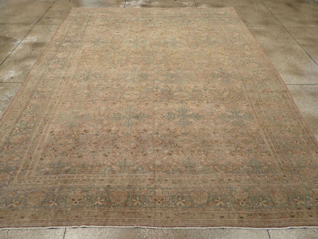 Antique Persian Mashad Room Size Carpet, No.30826 - Galerie Shabab