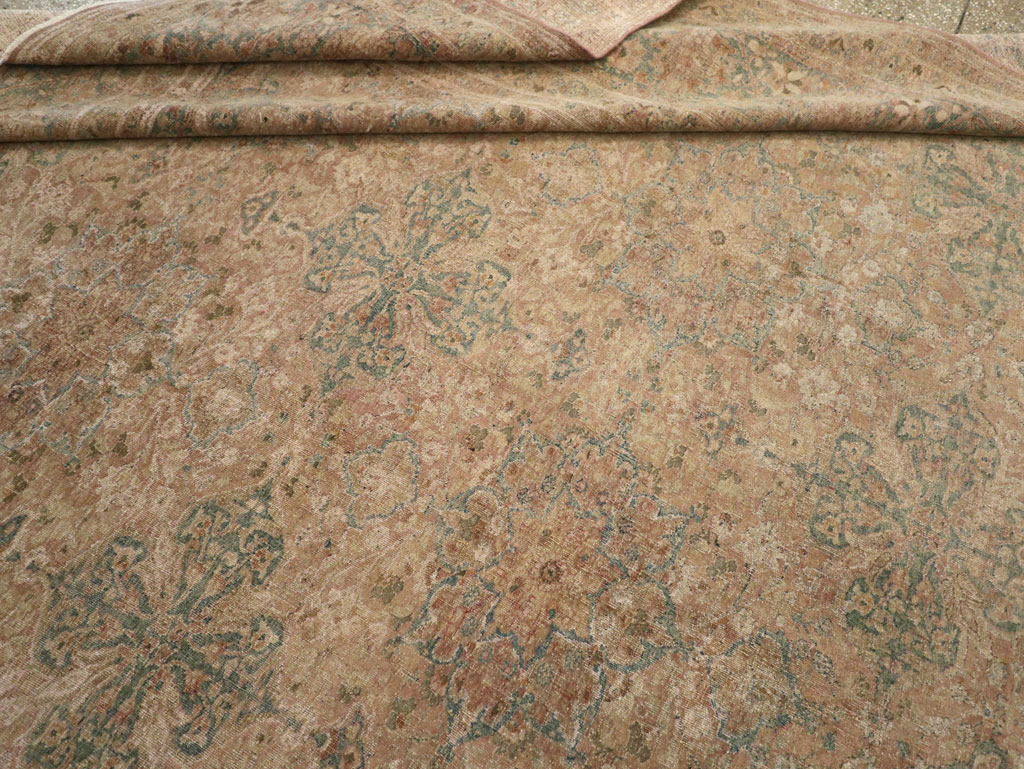 Antique Persian Mashad Room Size Carpet, No.30826 - Galerie Shabab